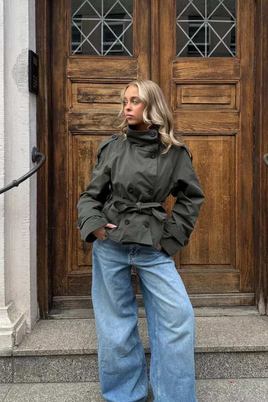 Coralia High-Neck Trenchcoat