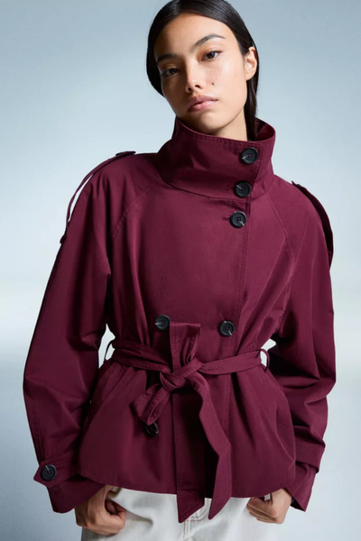 Coralia High-Neck Trenchcoat